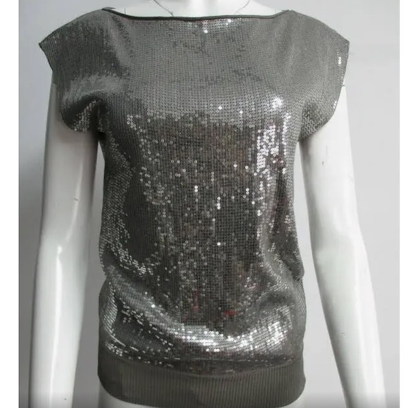 Alice + Olivia Sequin Open-Back Sleeveless Top – Size Small - Picture 4 of 11